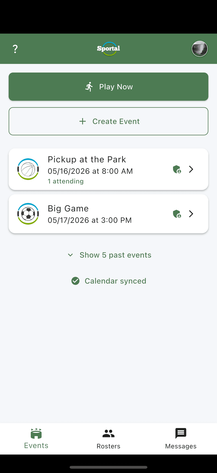 Play Now screen